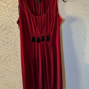 Red nice women dress,size 12,pretty nice fit.